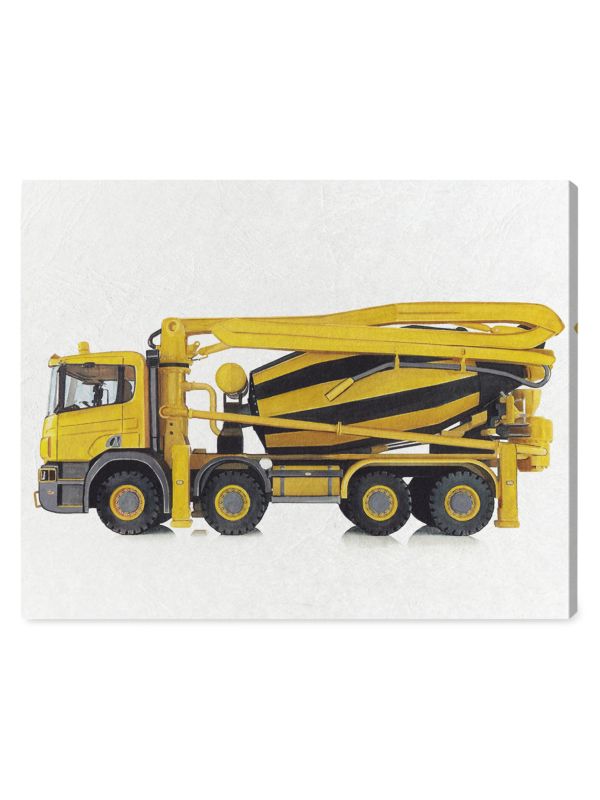 Oliver Gal Cement Mixer Truck Print Canvas Wall Art Canvas Print